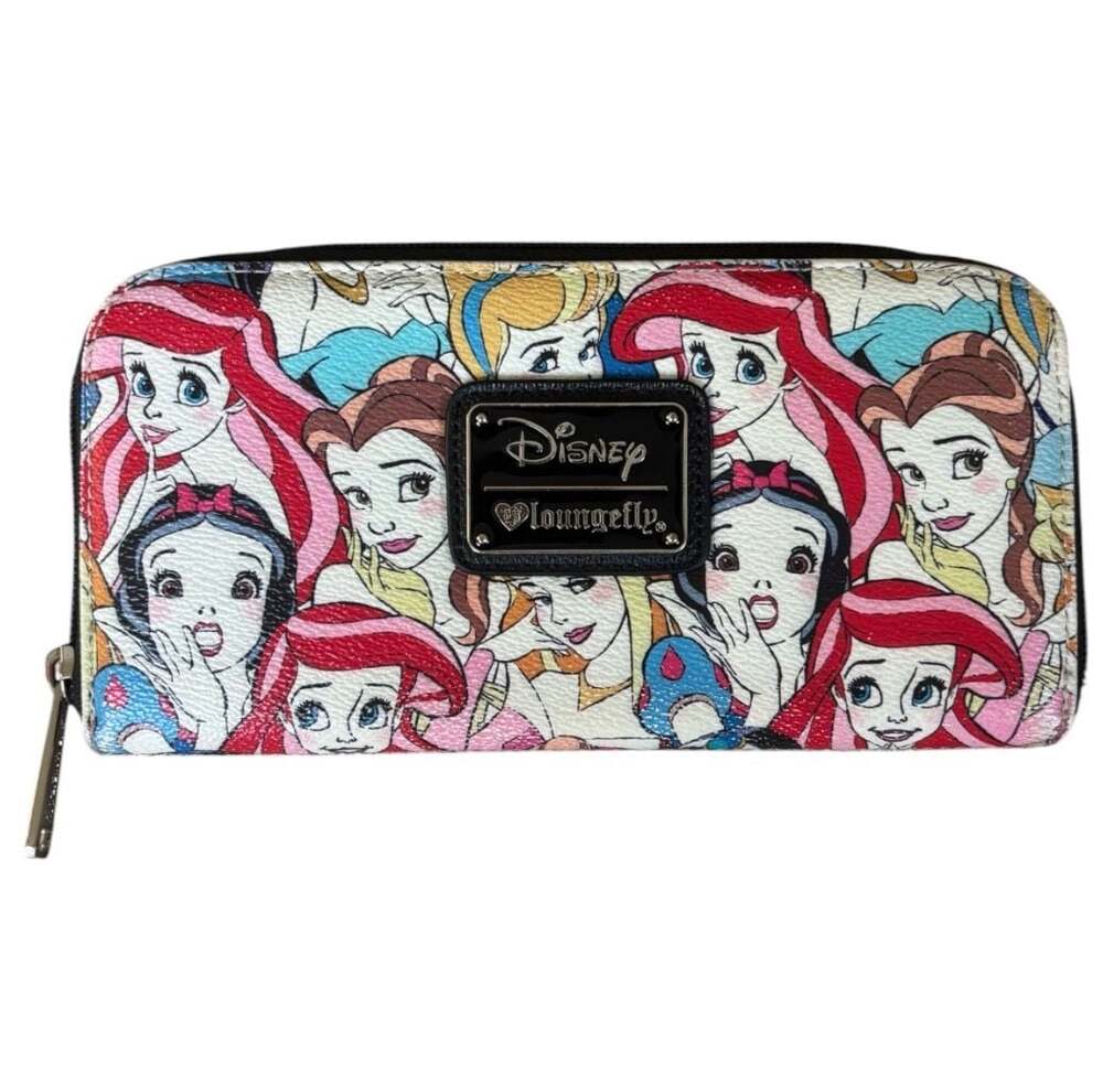Loungefly Disney Princesses Classic Print Faux Leather Zip Around Wallet